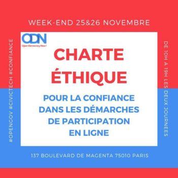 Affiche de la Charte éthique pour la confiance dans les démarches de participation en ligne